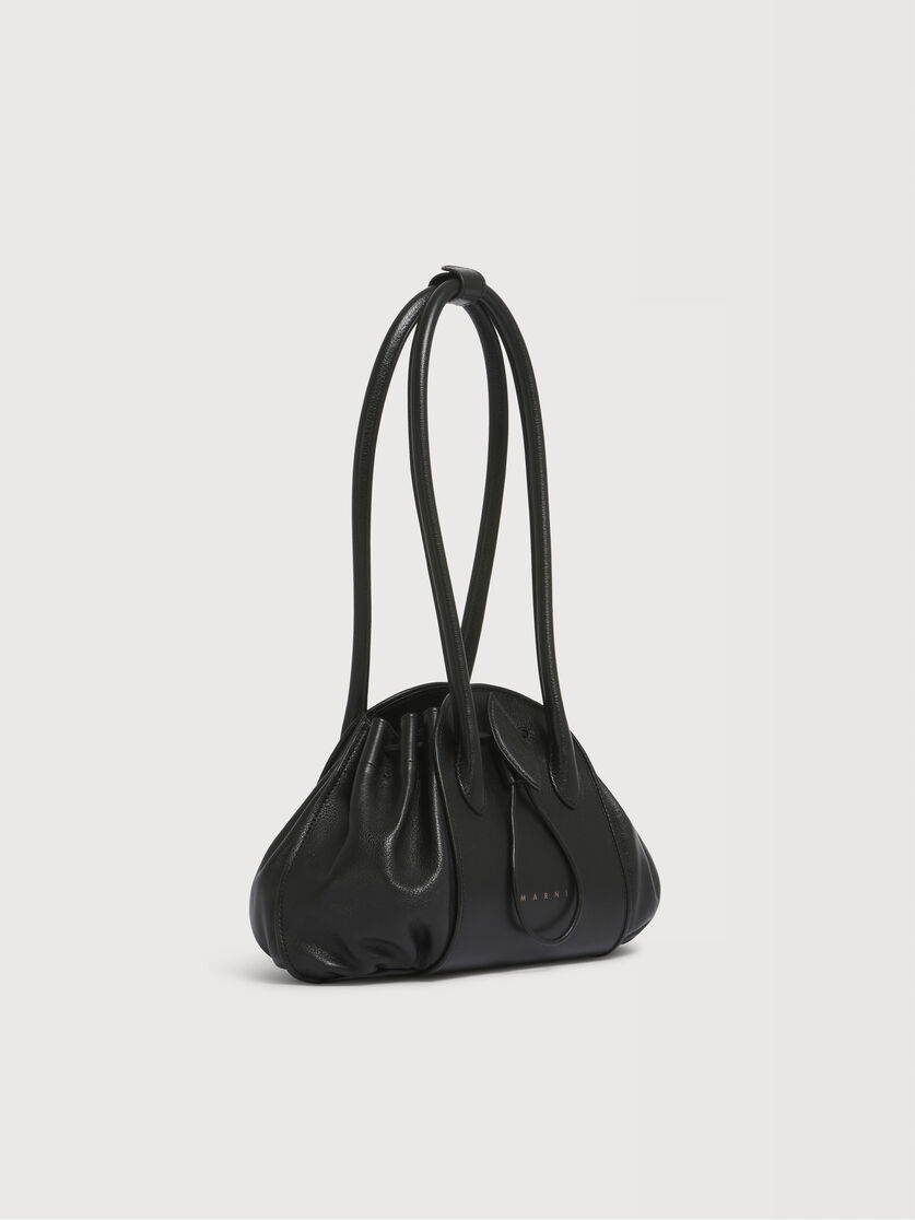 Black leather Tulipea Shoulder bag, Image 5