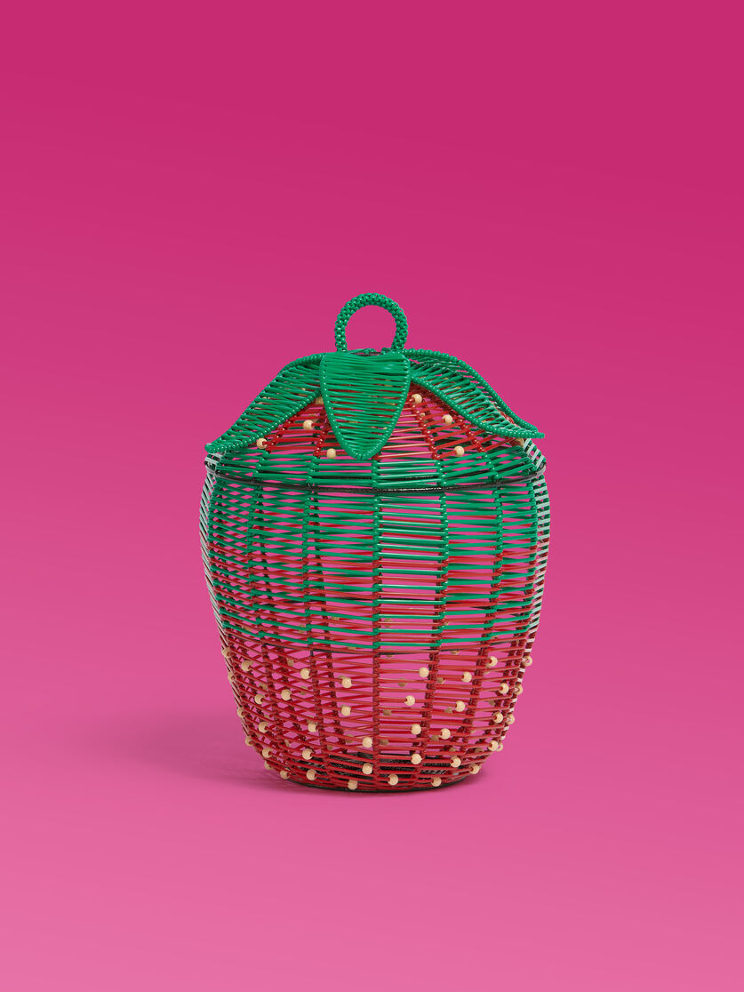 Red Marni Market Strawberry Basket - Accessories - Image 1