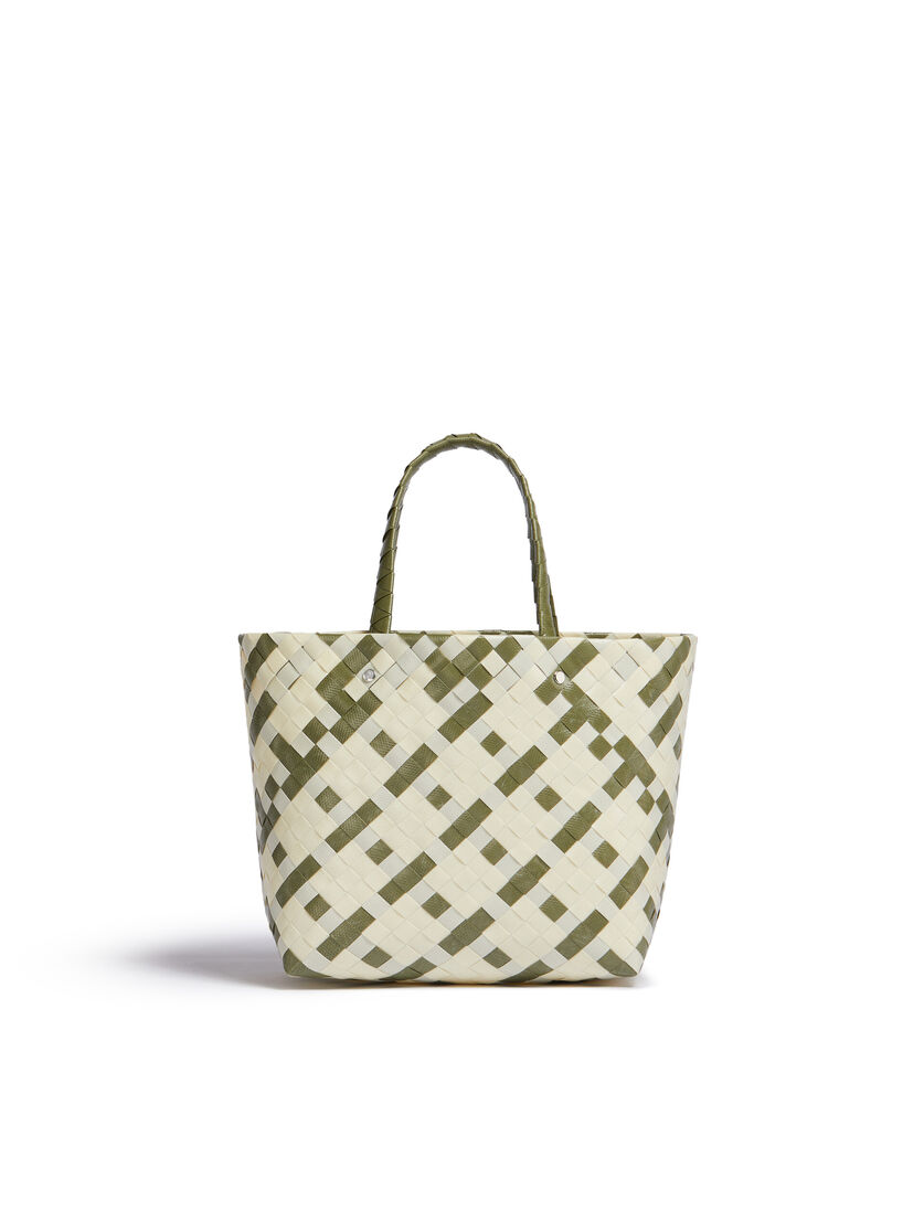 ブルー&レッド MARNI MARKET CHECK BASKET MINI BAG - ショッピングバッグ - Image 3