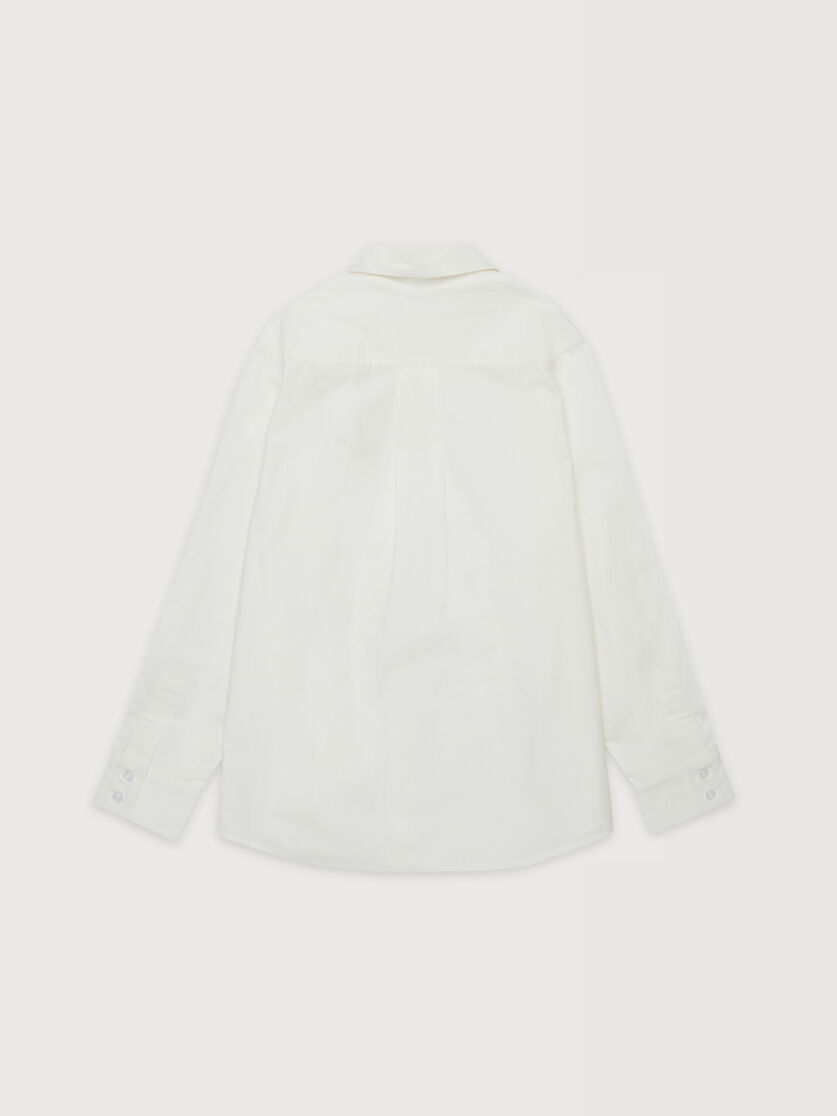Chemise en coton blanc avec logo Marni brod&eacute;, Image 2
