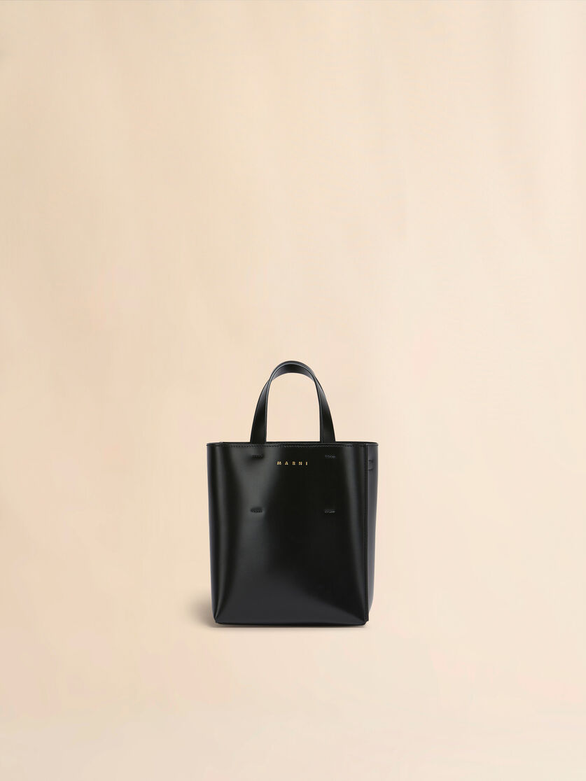 Mini-Tasche Museo aus hellblauem Leder - Shopper - Image 1