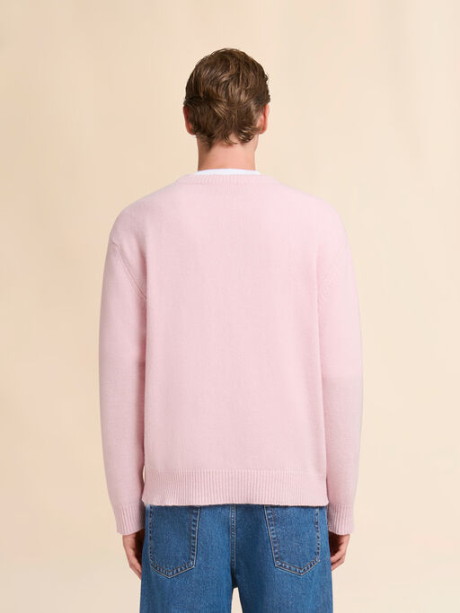 ピンク カシミアセーター Marniパッチ付き - プルオーバー