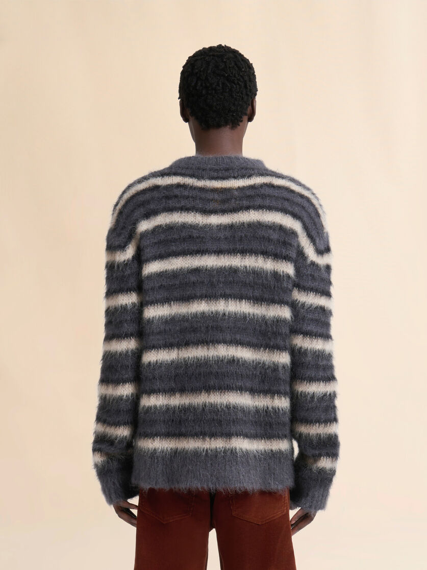 Grey striped mohair jumper - Pullovers - Image 3