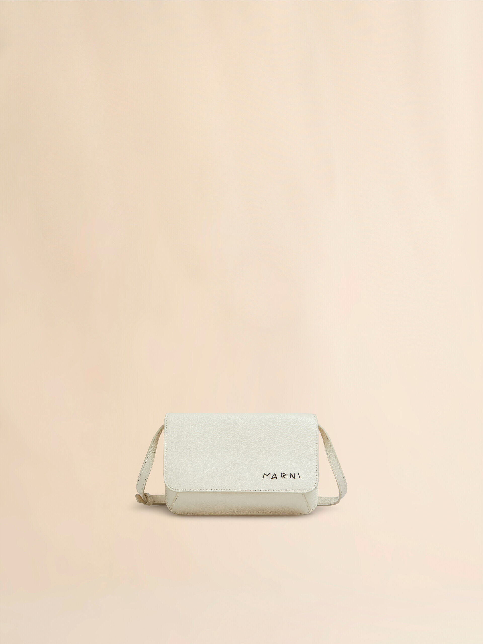 トートバッグ MARNI Ivory Leather Shoulder Bag Ivory leather shoulder bag with Marni Mending | Marni