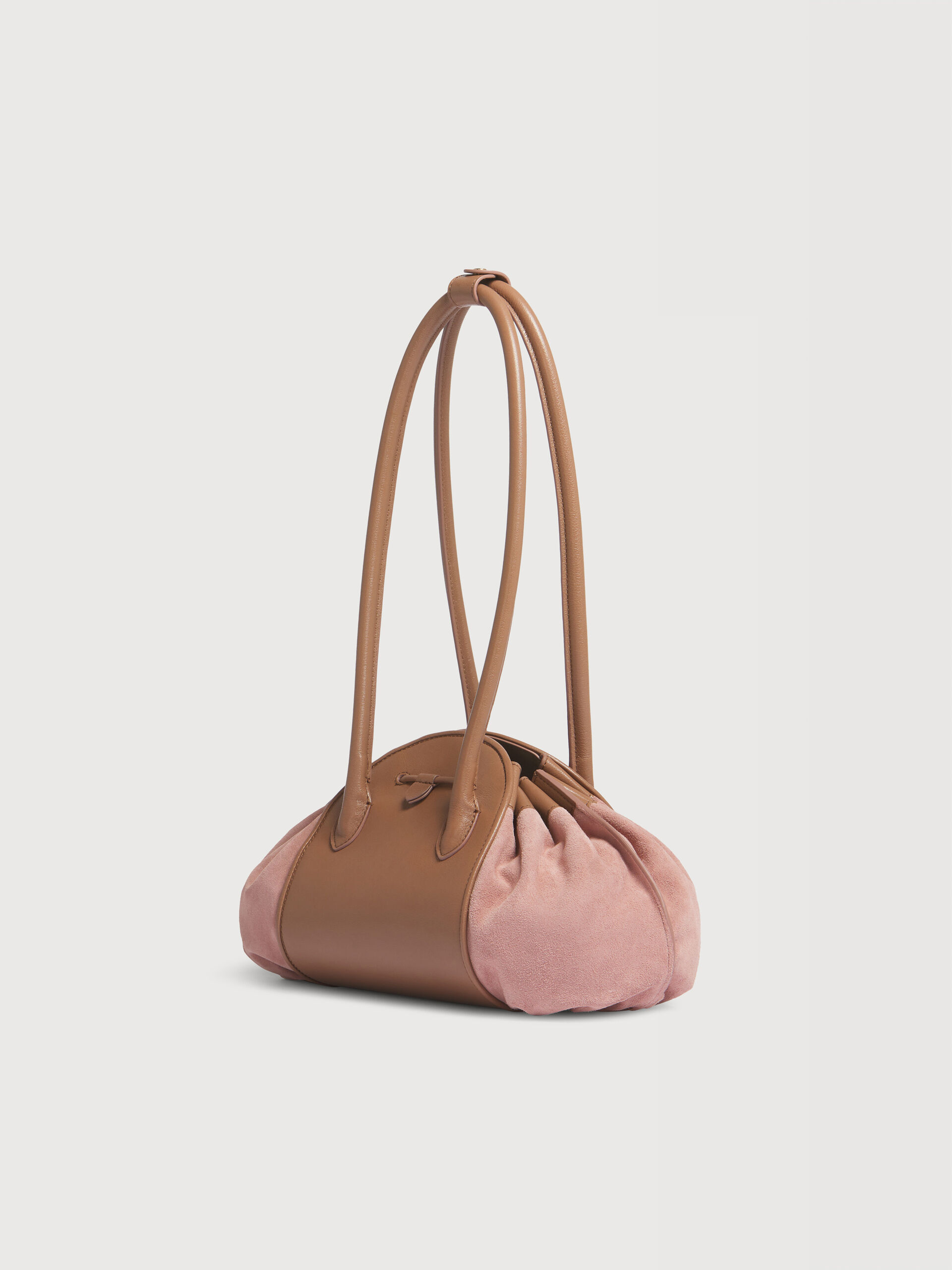 Pink leather and suede Tulipea shoulder bag | Marni