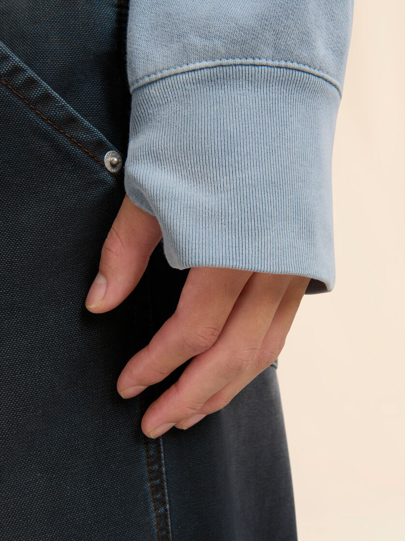 Blue cotton sweatshirt with Marni patches, Image 5