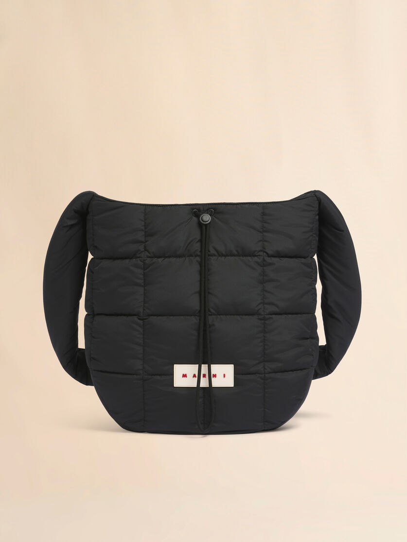 ブラック Puff ホーボーバッグ, Image 1