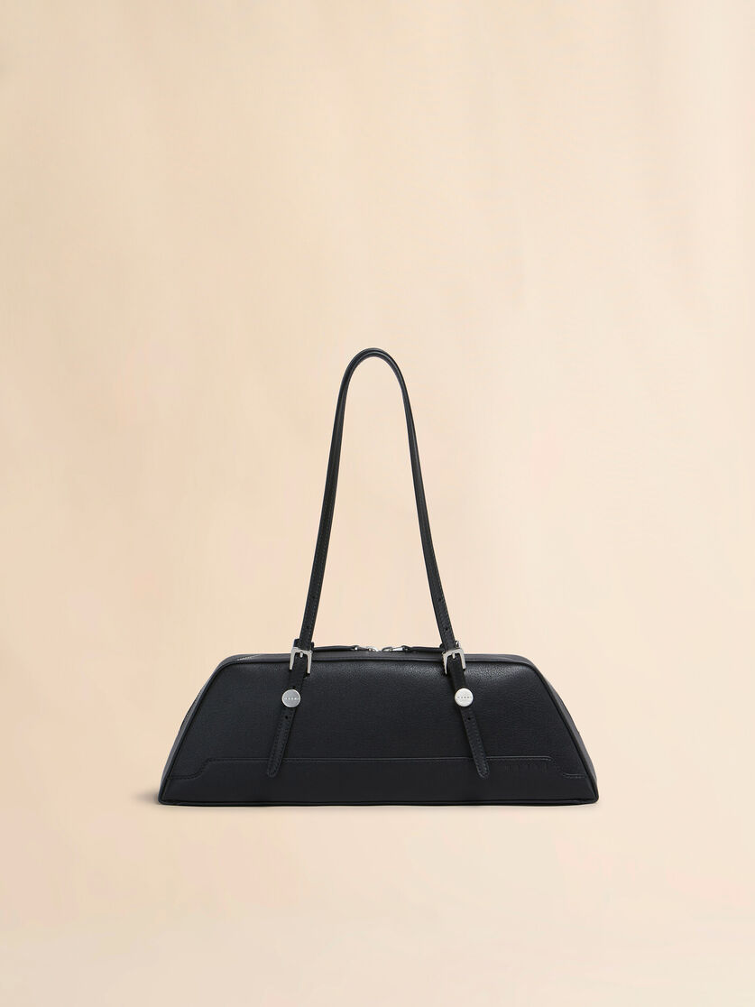 Black leather Dot long duffle bag - Shoulder Bag - Image 1