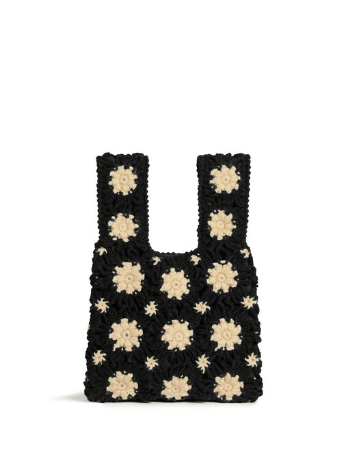 ブラック MARNI MARKET MINI FISH BAG - ショッピングバッグ