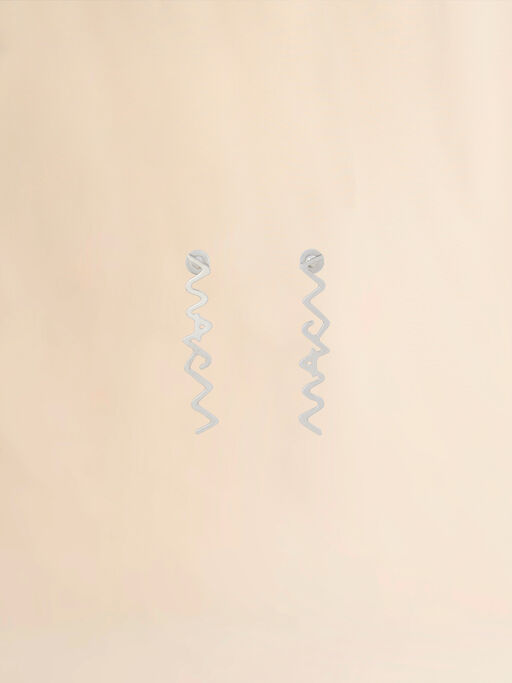 Orecchini pendenti Marni Symbol in metallo color palladio - Orecchino