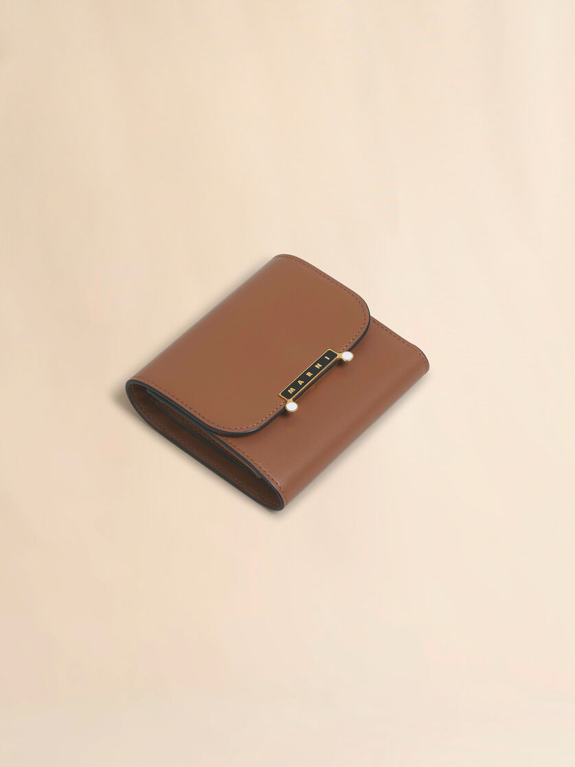 Brown leather Envelope trifold wallet - Wallets - Image 5