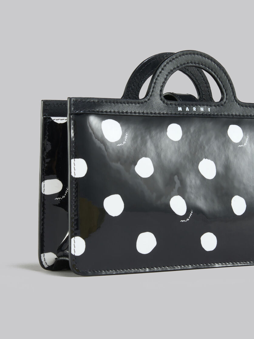 Black and white polka-dot patent leather Tropicalia long wallet with chain - Wallets - Image 5