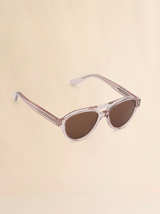 Translucent pink Zeanou sunglasses - Optical