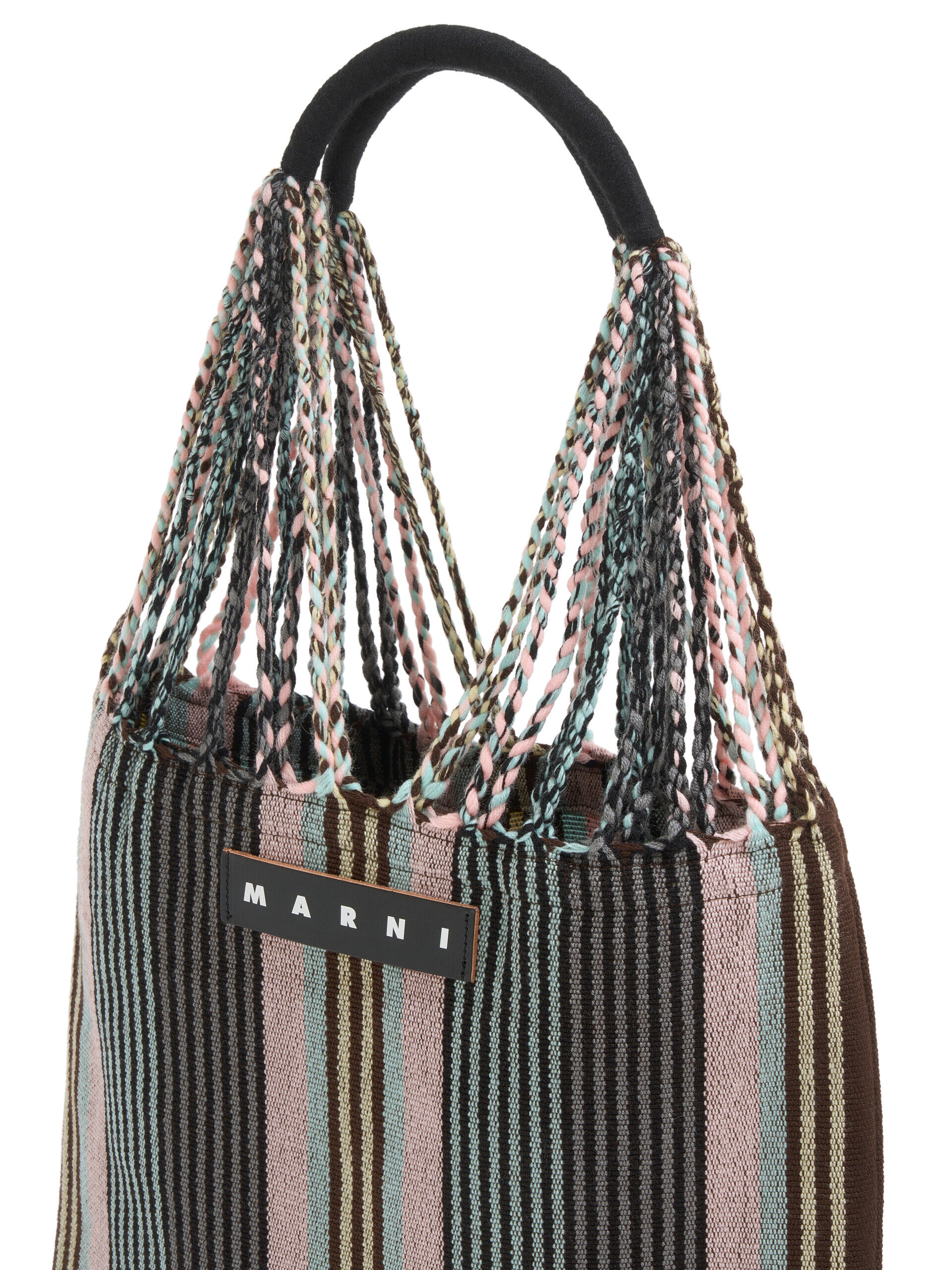 MARNI ハンモックバッグ ピンク ブラウン グレー ピンク マルチカラー MARNI MARKET HAMMOCK クロシェバッグ | Marni