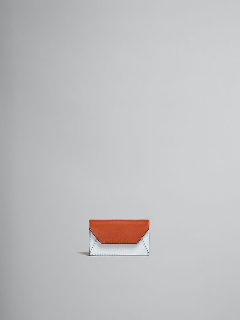 ブラウン、ホワイト レザー製カードケース - 財布 - Image 1