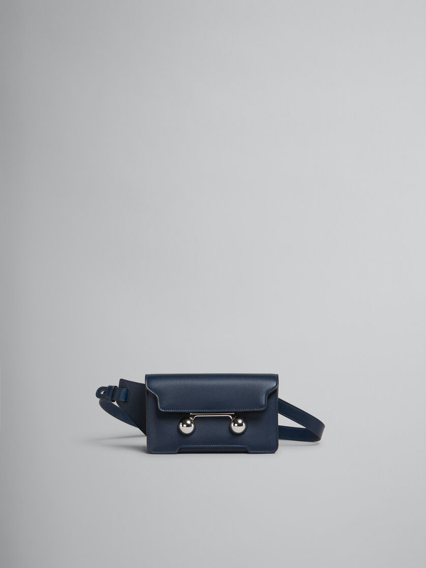 Deep blue leather Trunkaroo crossbody bag - Belt Bags - Image 1
