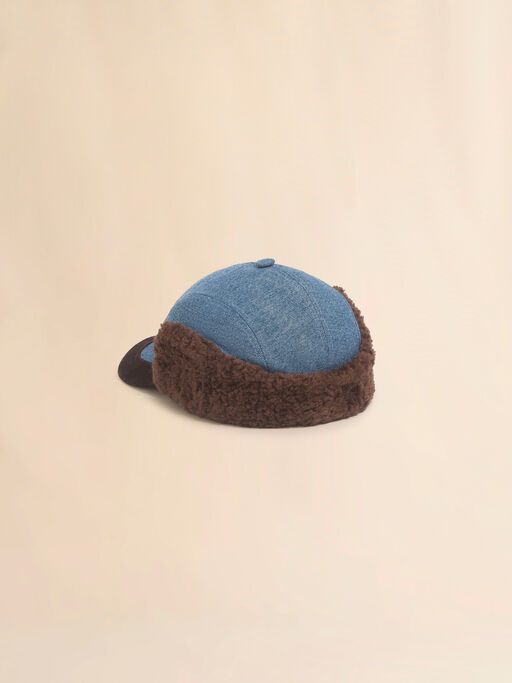 Blue bull denim aviator baseball cap - Hats