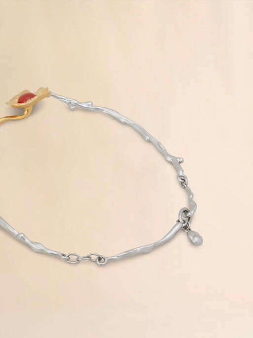 Pearls and crystals Flower Delirium necklace - Necklaces