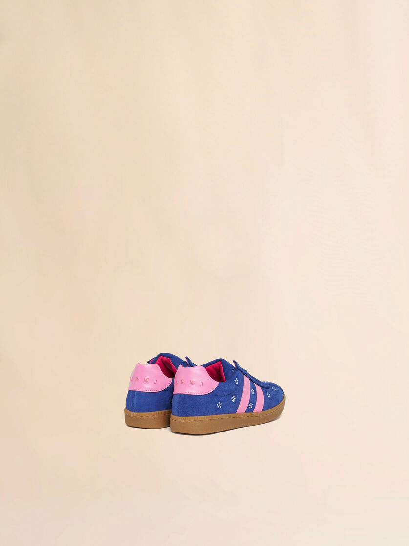 Zapatilla de ante azul y rosa - Sneakers - Image 3