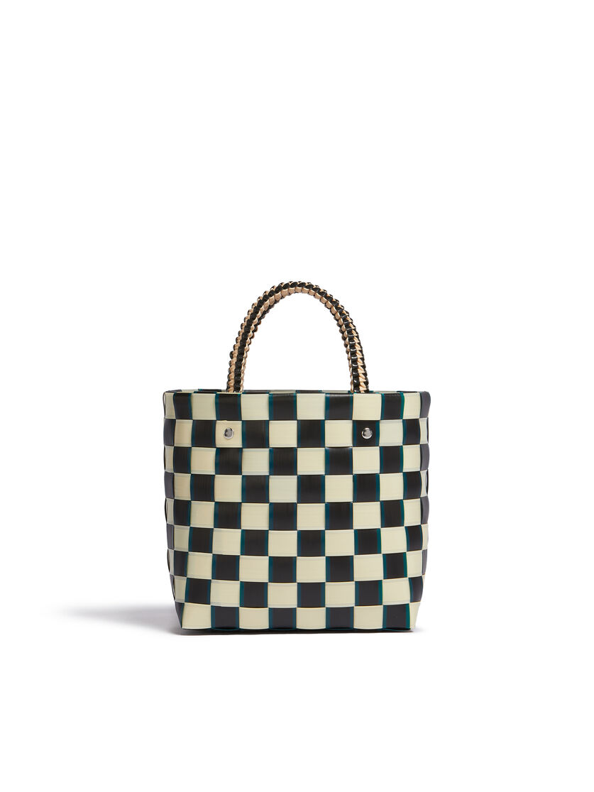 オレンジ&ブラック ウォーブン素材製 MARNI MARKET TAPE BASKETバッグ - ショッピングバッグ - Image 3