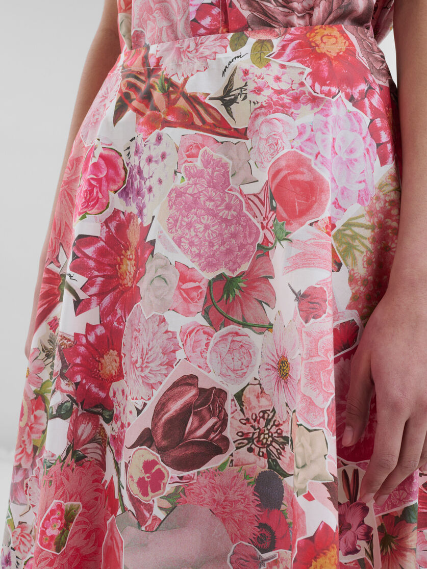 Falda circular de popelina rosa con estampado Requiem - Faldas - Image 4