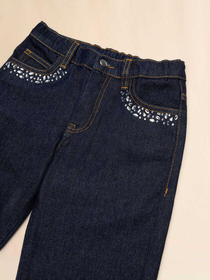 Dark jeans with rhinestones - Pants - Image 3