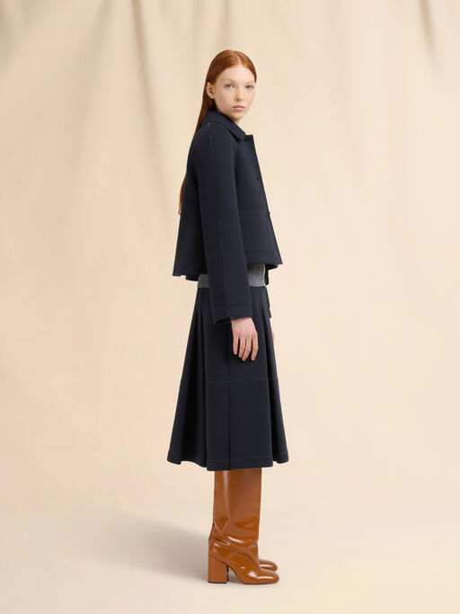 Giacca in jersey nero con tasche - Giacche