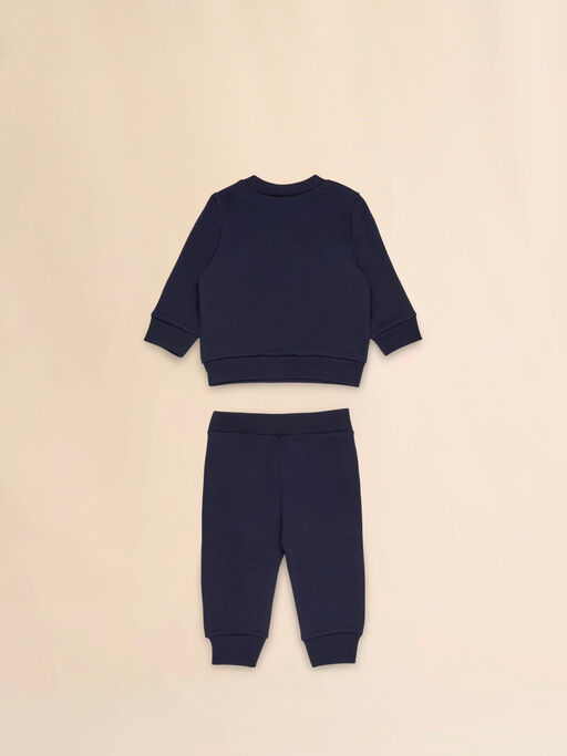Dark blue fleece tracksuit set - Pants