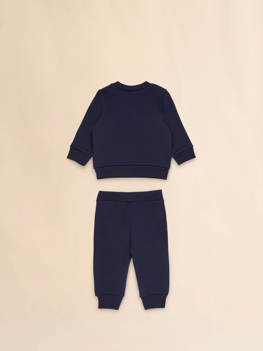 Dark blue fleece tracksuit set - Pants - Image 2