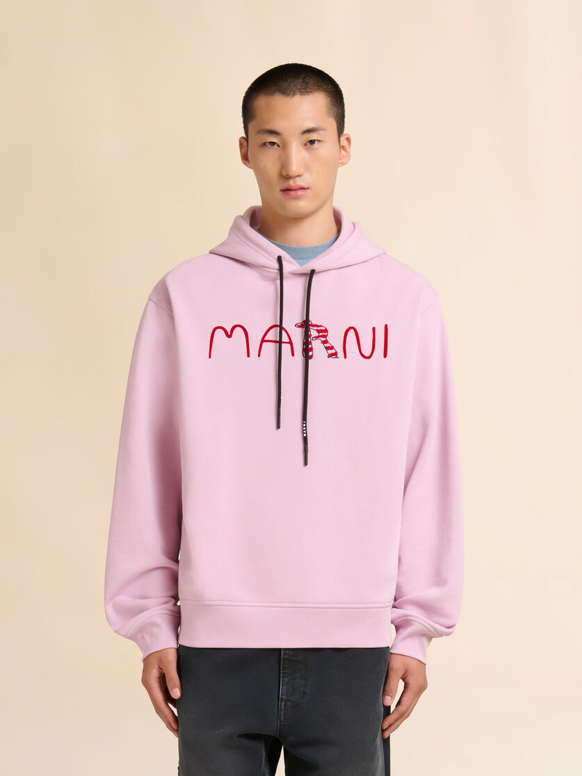Marni Animal Alphabetロゴ ピンク コットンフーディ, Image 2