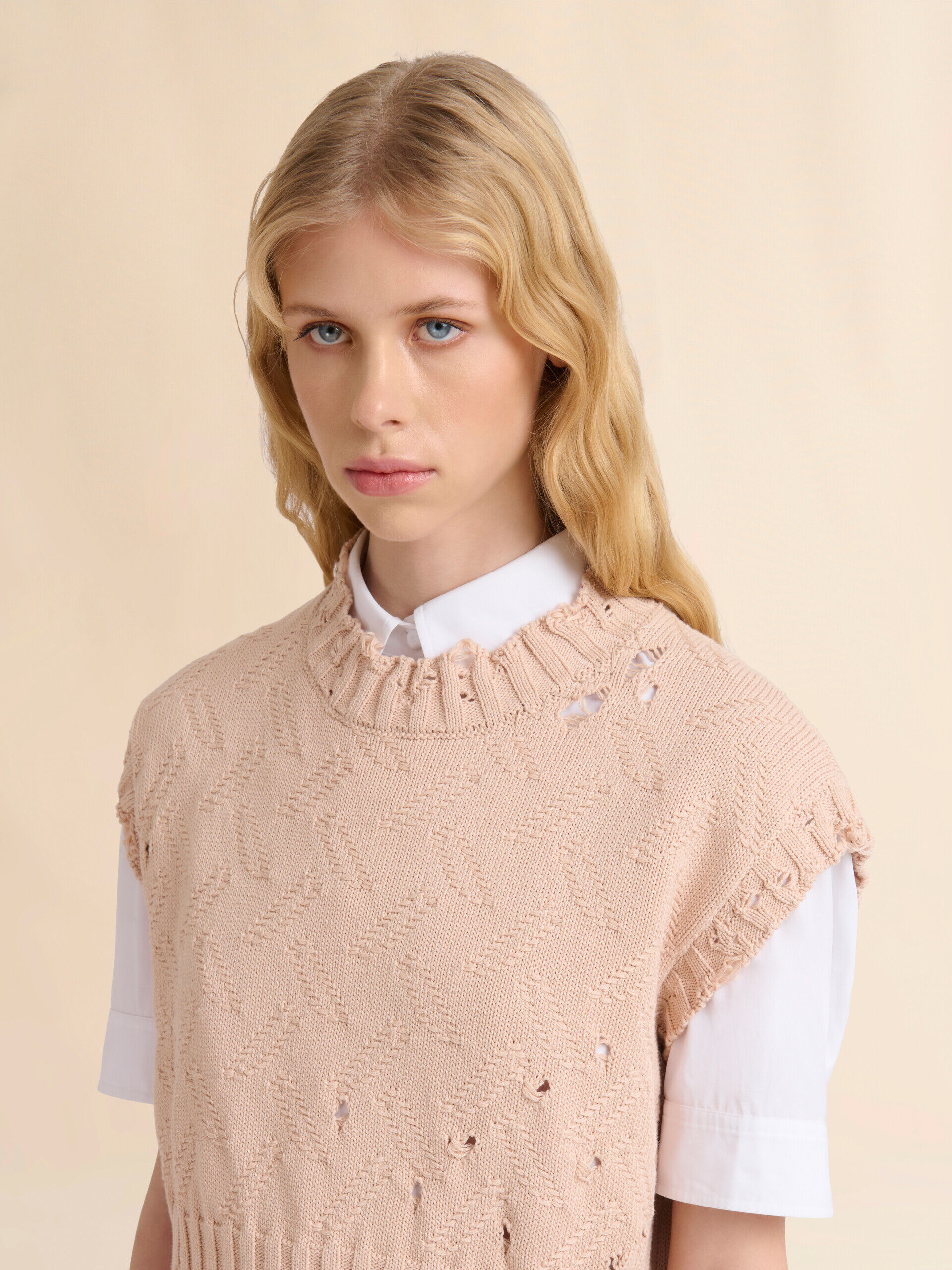 MARNIコットン ワンピース ダメージ加工 MARNI マルニ ベスト DVMD0140A0 UFC652 レディース コットン