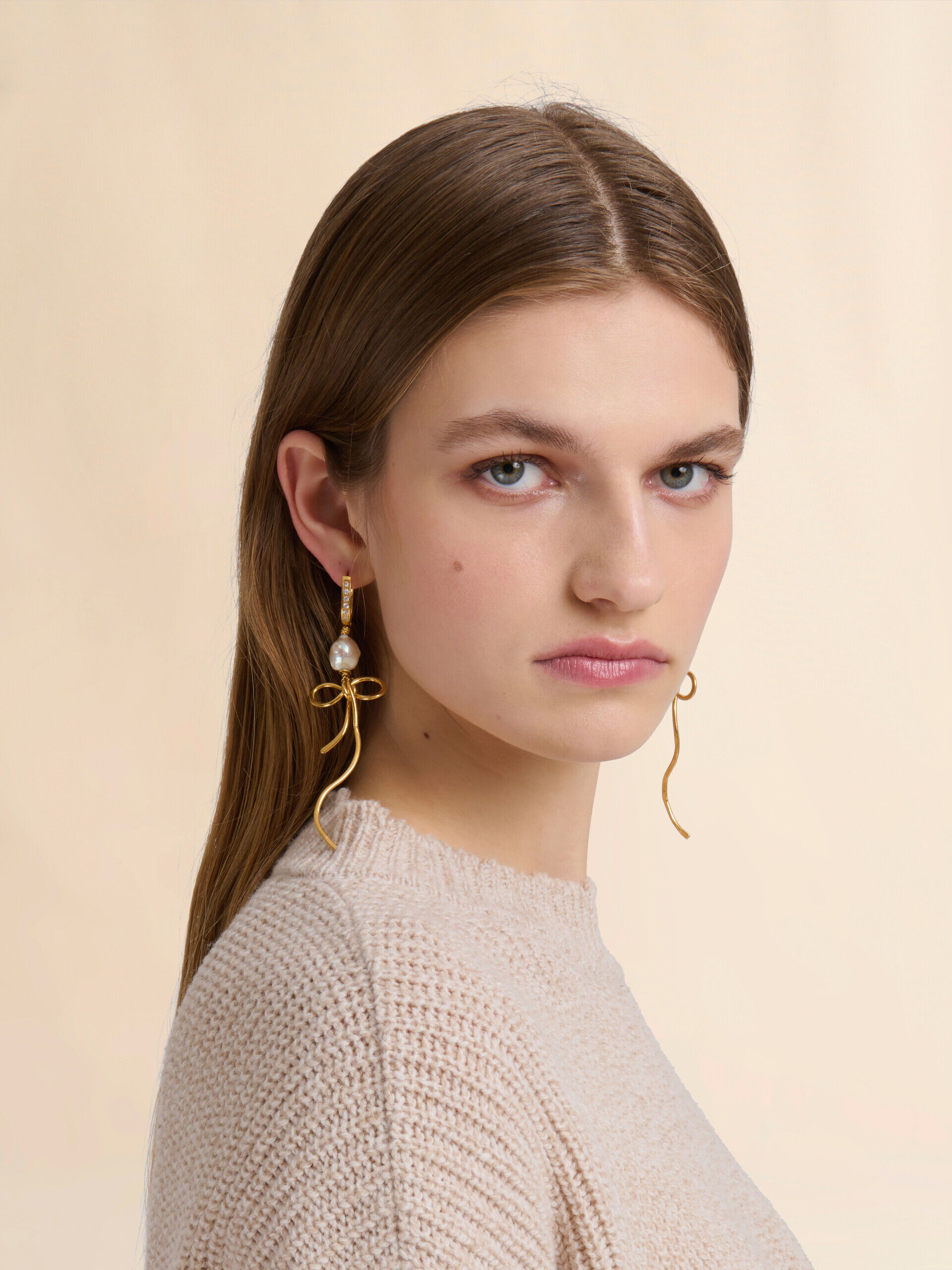 MARNI】ハート バーニッシュド ピアス