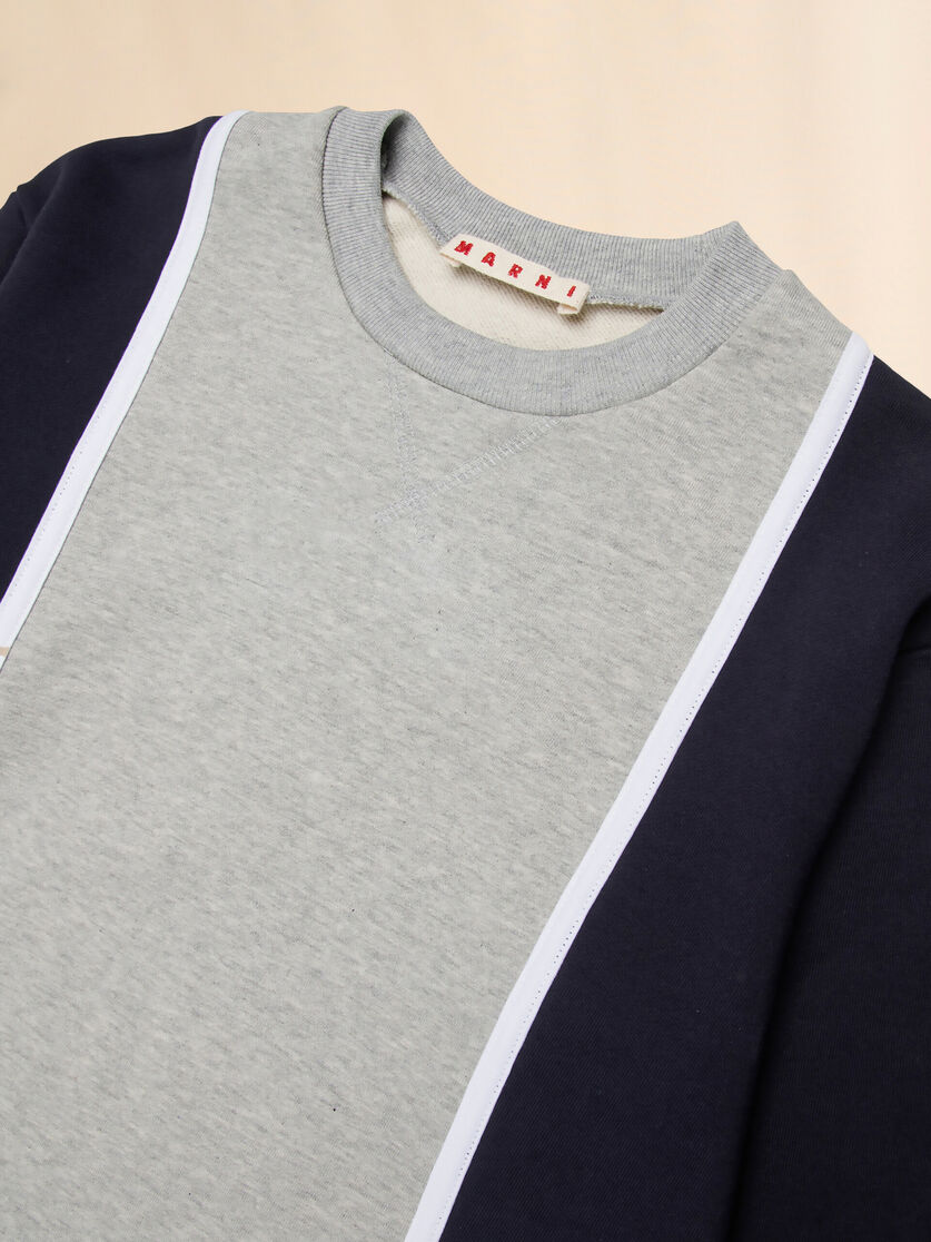 Crewneck sweatshirt with colorblock details - Sweaters - Image 3
