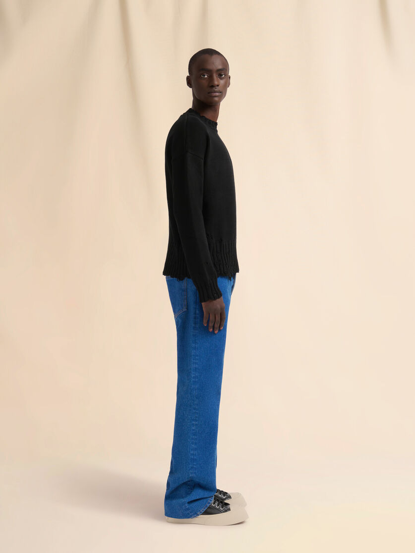 Black twisted crewneck sweater - Pullovers - Image 5