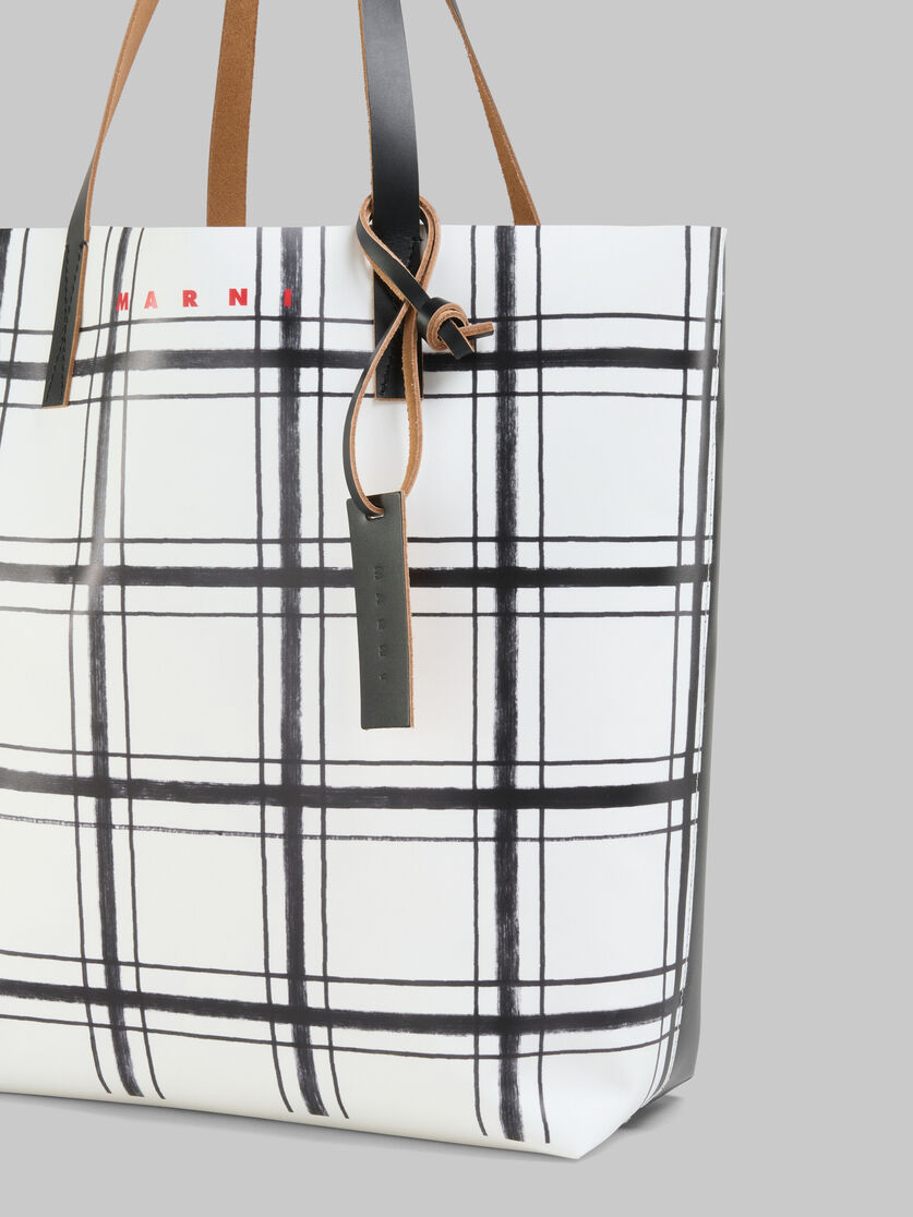 White and black checked Tribeca shopper - Shopping Bags - Image 5