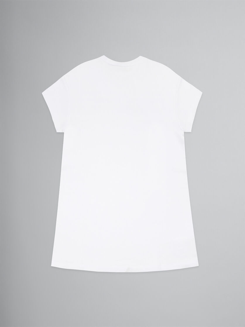 White fleece dress with logo - Dresses - Image 2