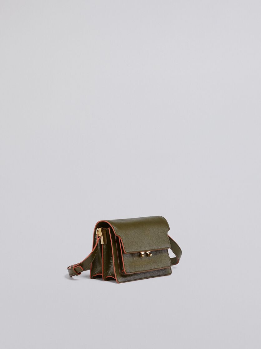 TRUNK SOFT mini bag in green leather - Shoulder Bags - Image 5