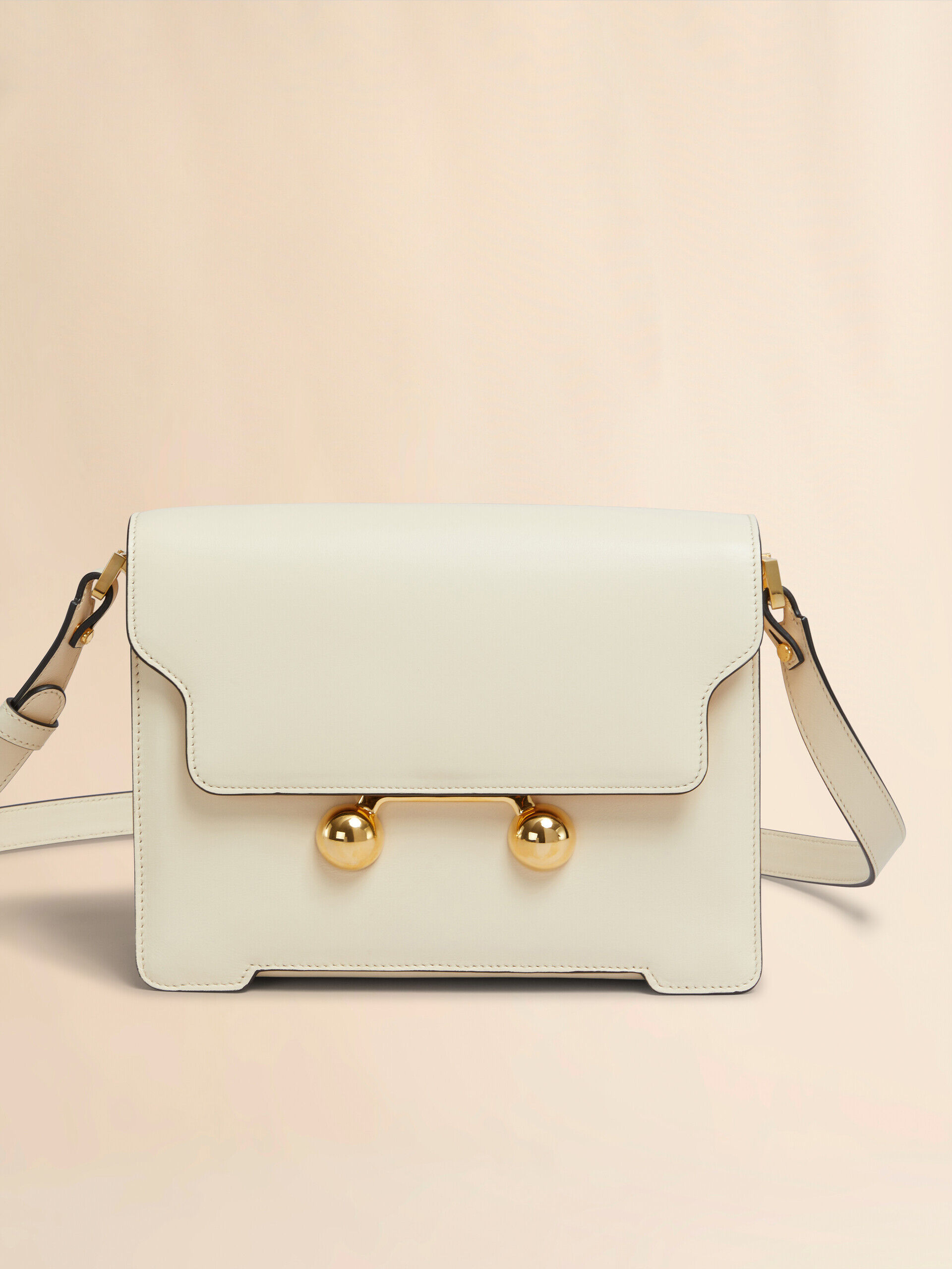 クリーム レザー製 Trunkaroo ミディアムショルダーバッグ | Marni