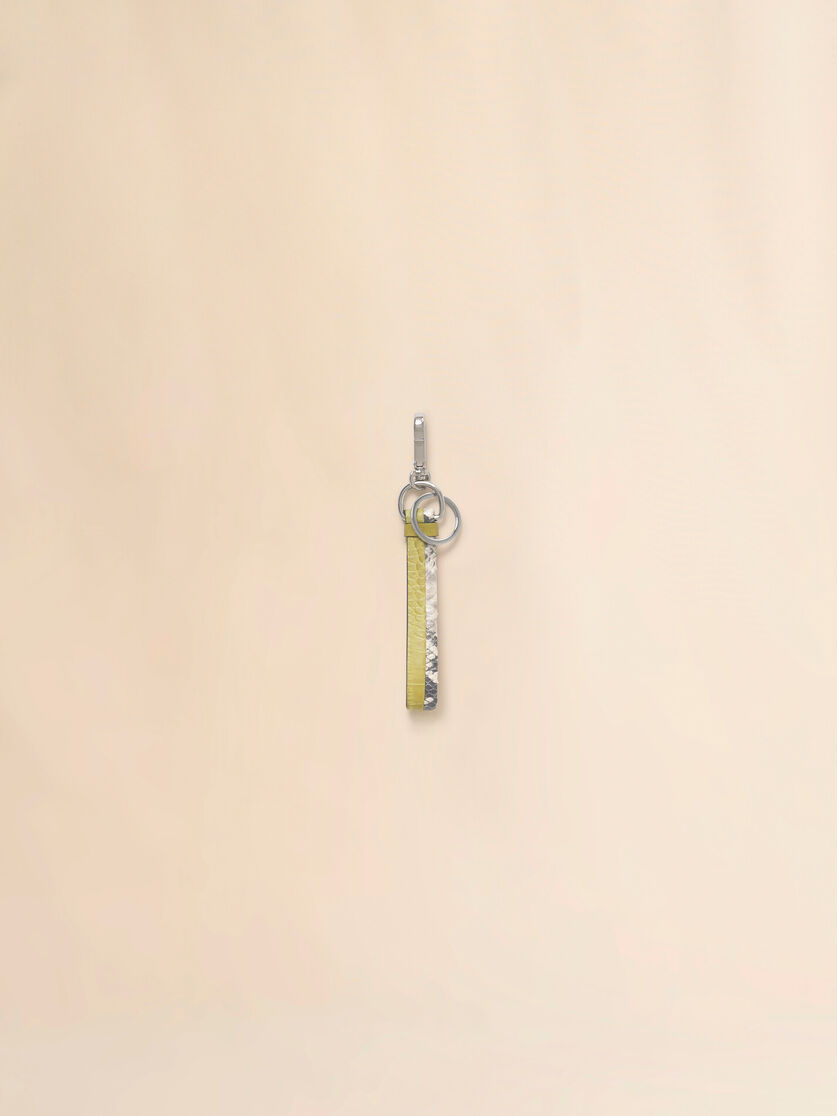 Yellow leather keyring with Marni Mending - Key Rings - Image 2