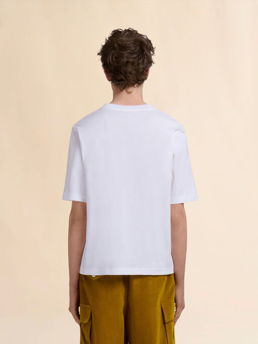 Weißes T-Shirt aus Baumwolle mit Marni-Maxi-Print - Hemden