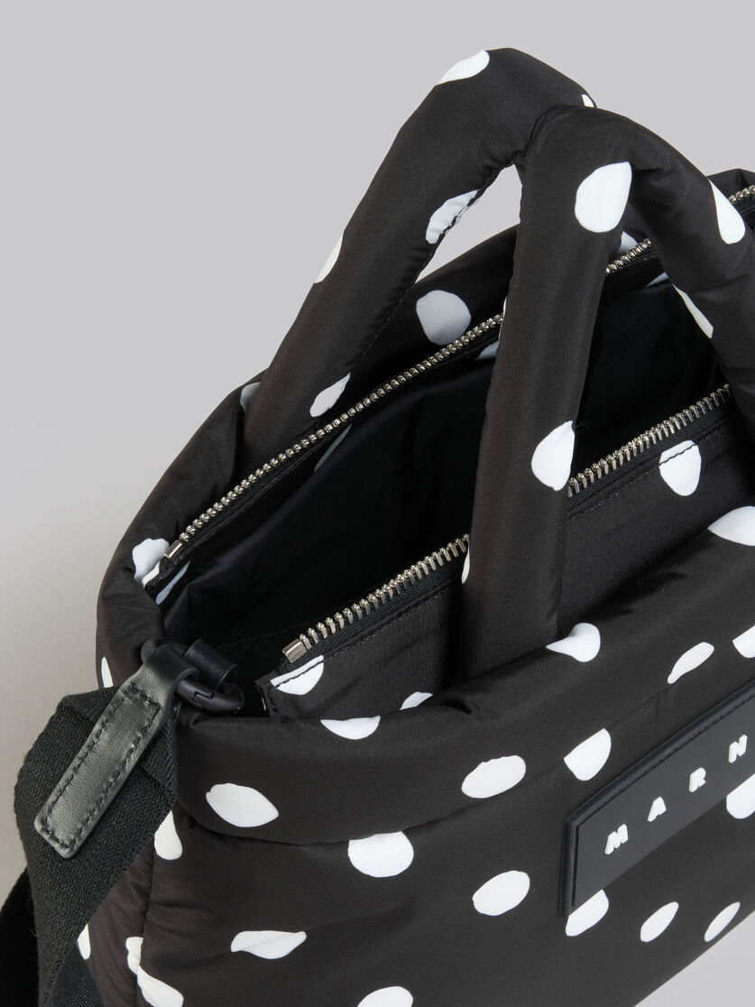 Black polka-dot Puff mini tote bag - Handbag - Image 4