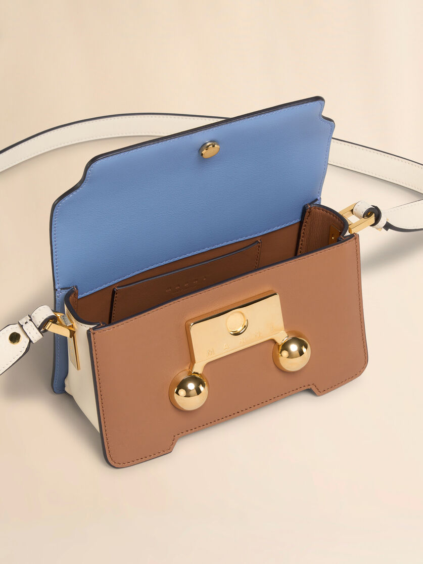 Blue, beige and light blue leather Trunkaroo Mini shoulder Bag - Shoulder Bags - Image 3