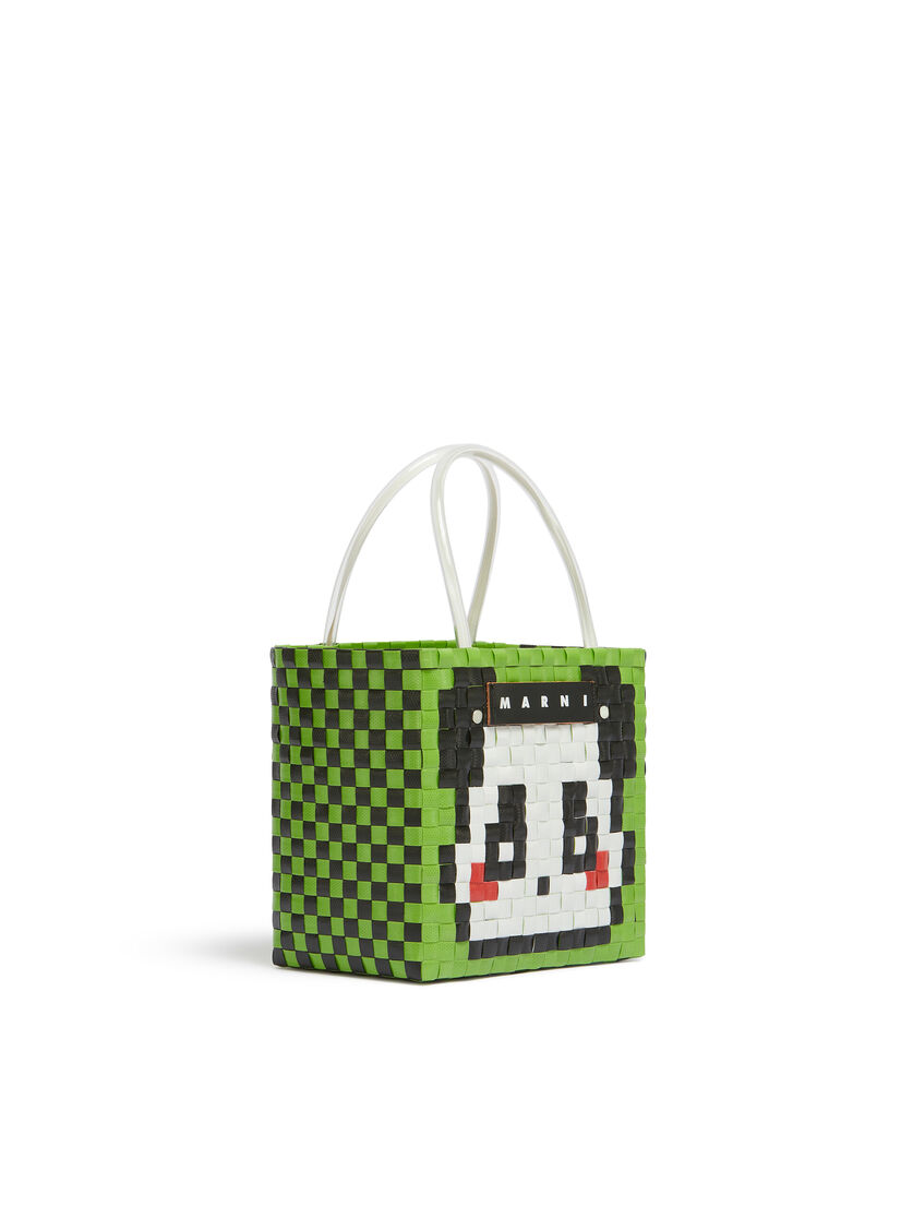 Green MARNI MARKET ANIMAL BASKET bag - Shopping Bags - Image 2