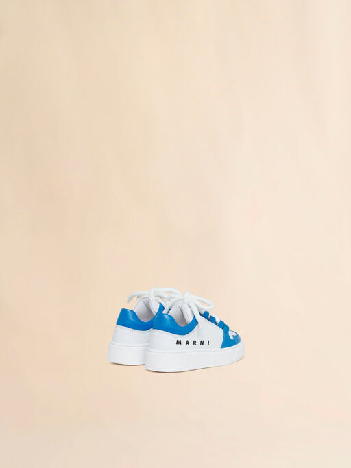 White leather sneaker with side Marni print - Sneakers