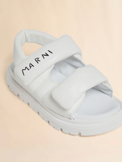 White padded sandal with Marni Mending logo - Sneakers