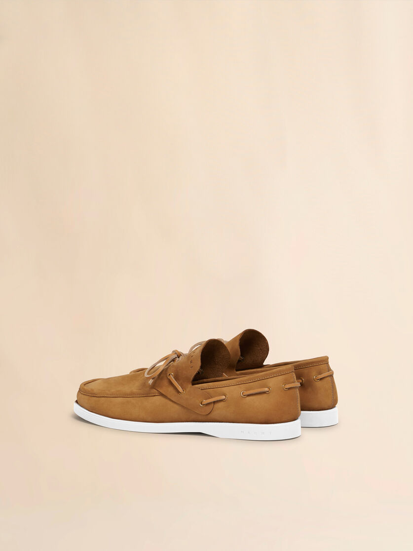 Blue nubuck boat loafer - Lace-ups - Image 3