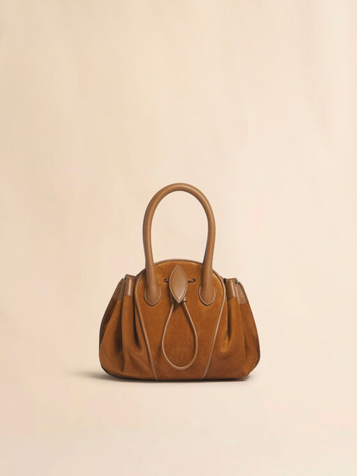 Brown suede Tulipea small handbag - Shoulder Bags