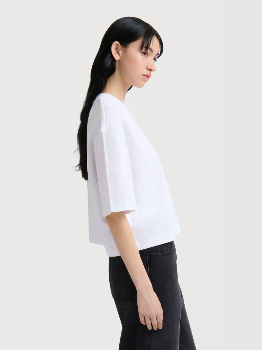 ホワイト ジャージー パッチロゴ Tシャツ, Image 3