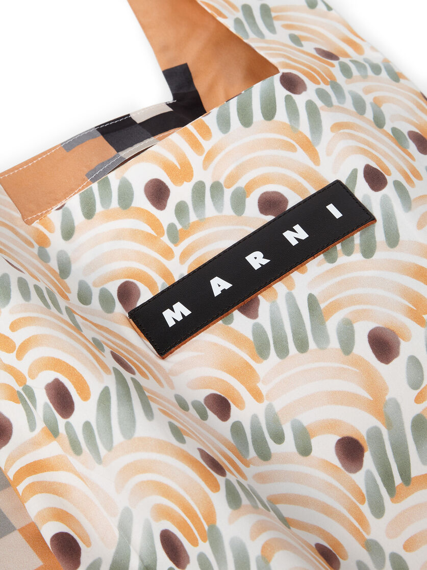 MARNI MARKET cotton shopping bag with abstract and pixel print - Shopping Bags - Image 4