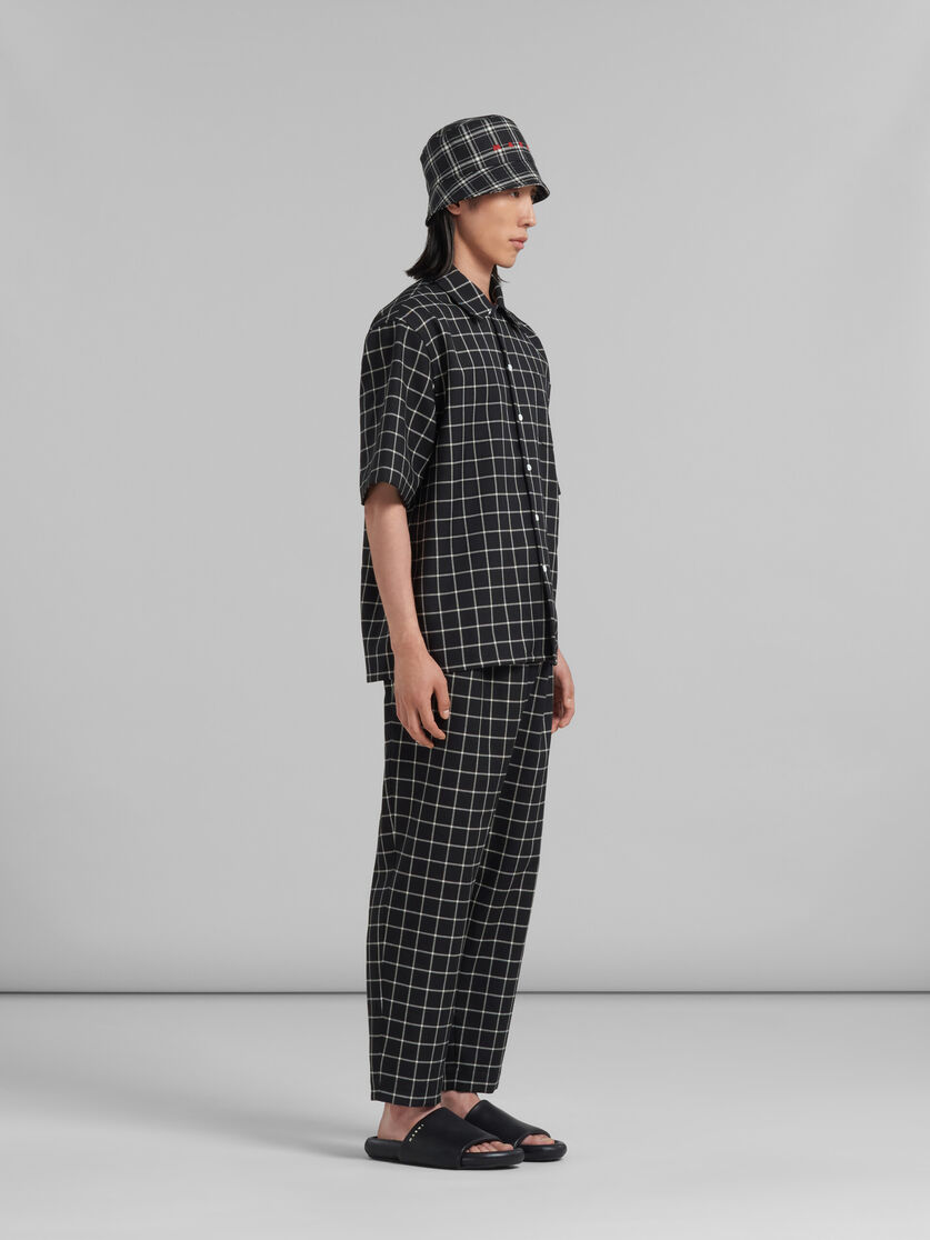 Black checked wool trousers - Pants - Image 5